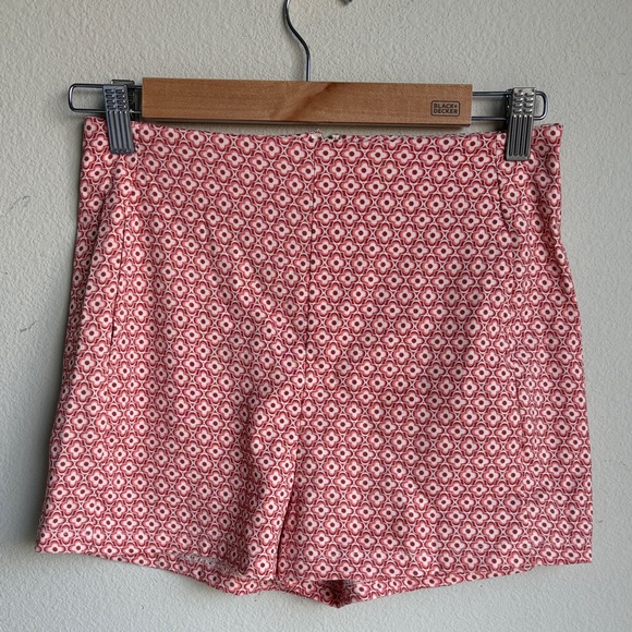 Altar'd State Pants - Altar'd State Pink Patterned High Waist Shorts